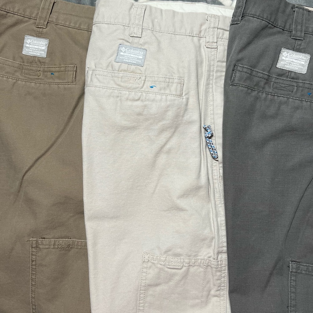 Columbia men’s pants, bundle of three, 38 waist 32 Length